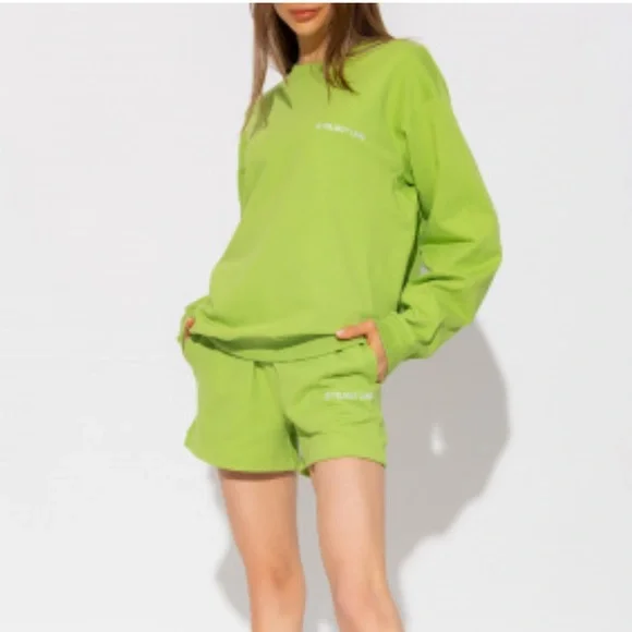 Helmut Lang Vibrant Green Crew Neck Sweater Size M - Picture 2 of 10